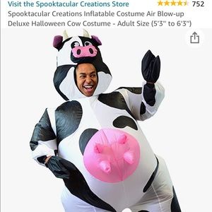 Cow blow up costume